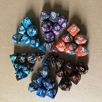 Mix colored dice